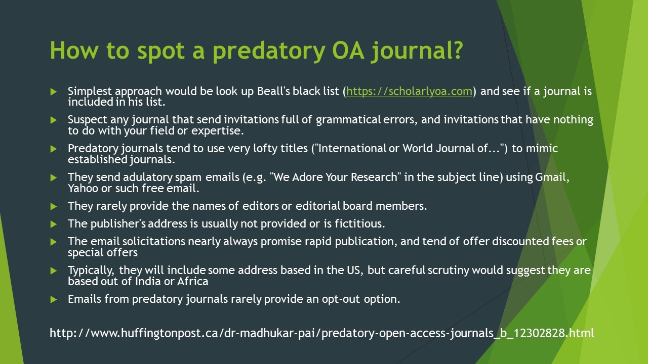 Why we should worry about predatory open access journals